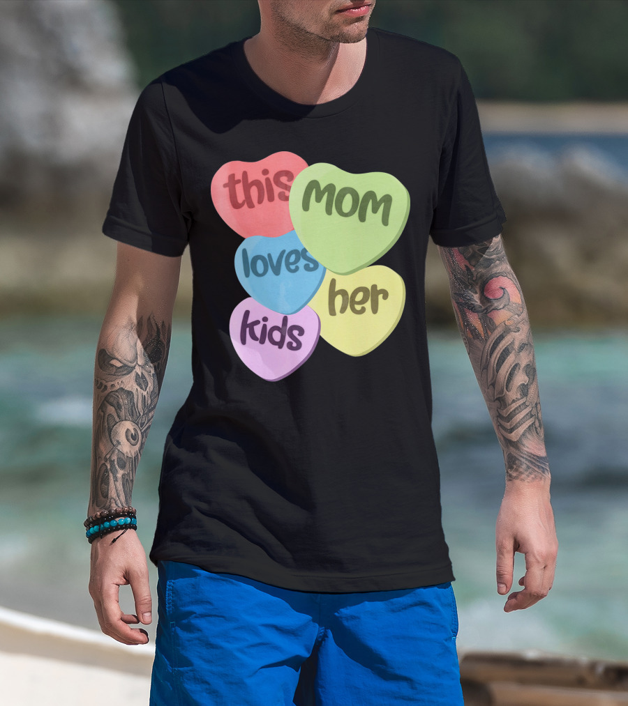 This Mom Loves Her Kids Valentines T-Shirt
