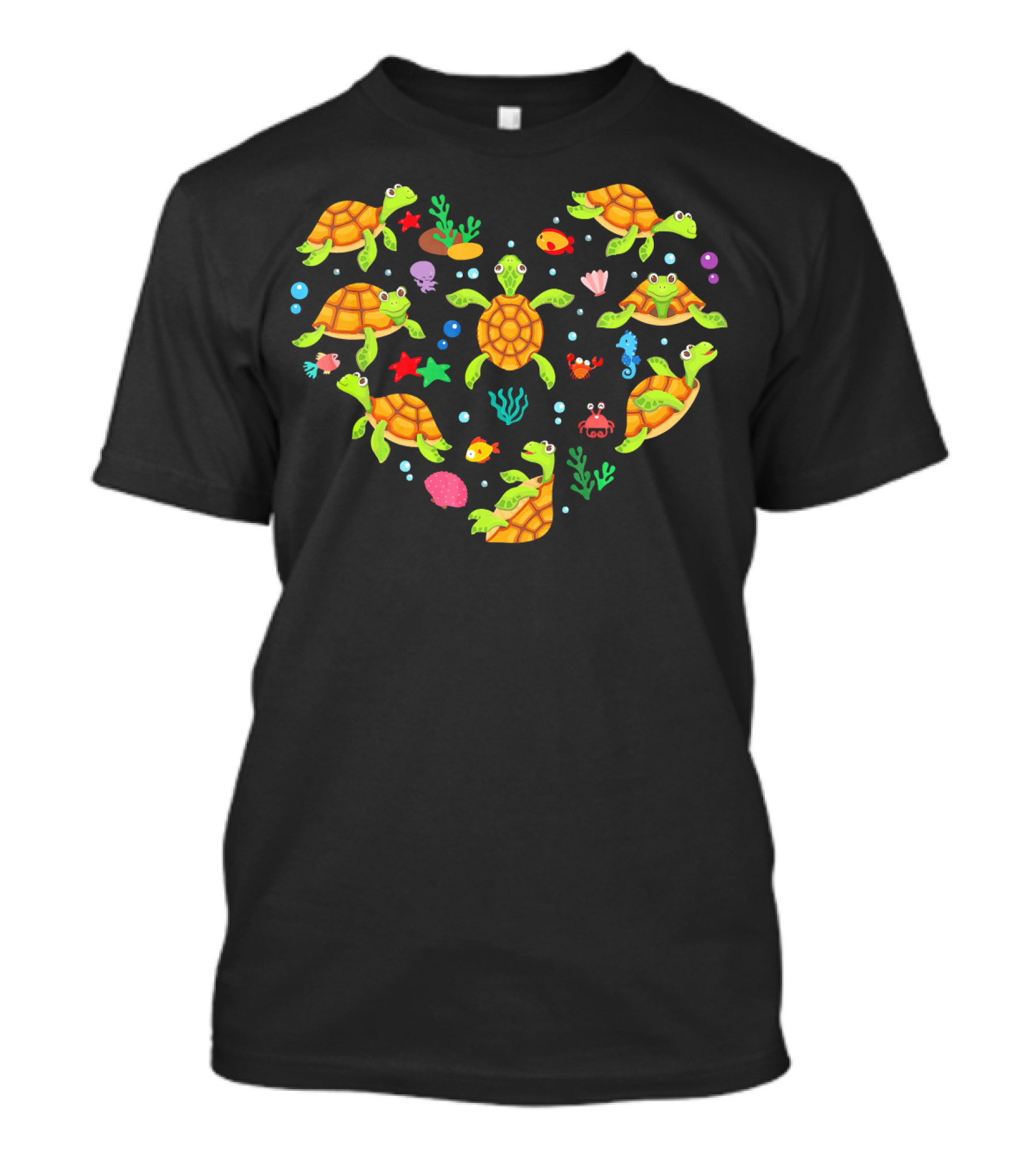 Heart-Shaped Turtle Valentine Celebration Ocean Creatures T-Shirt