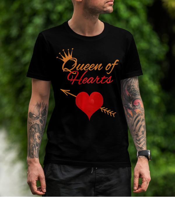 Mothers Day Queen Of Hearts Arrow And Crown T-Shirt