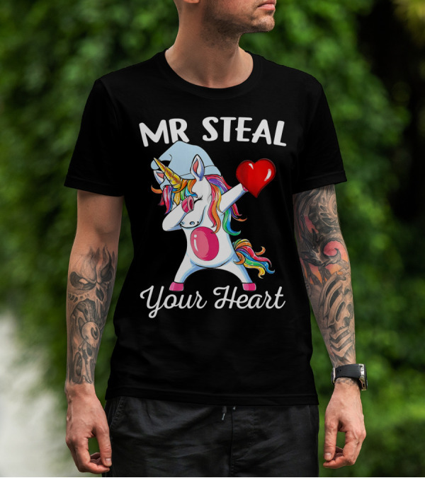 MR Steal Your Heart Dabbing Unicorn T-Shirt