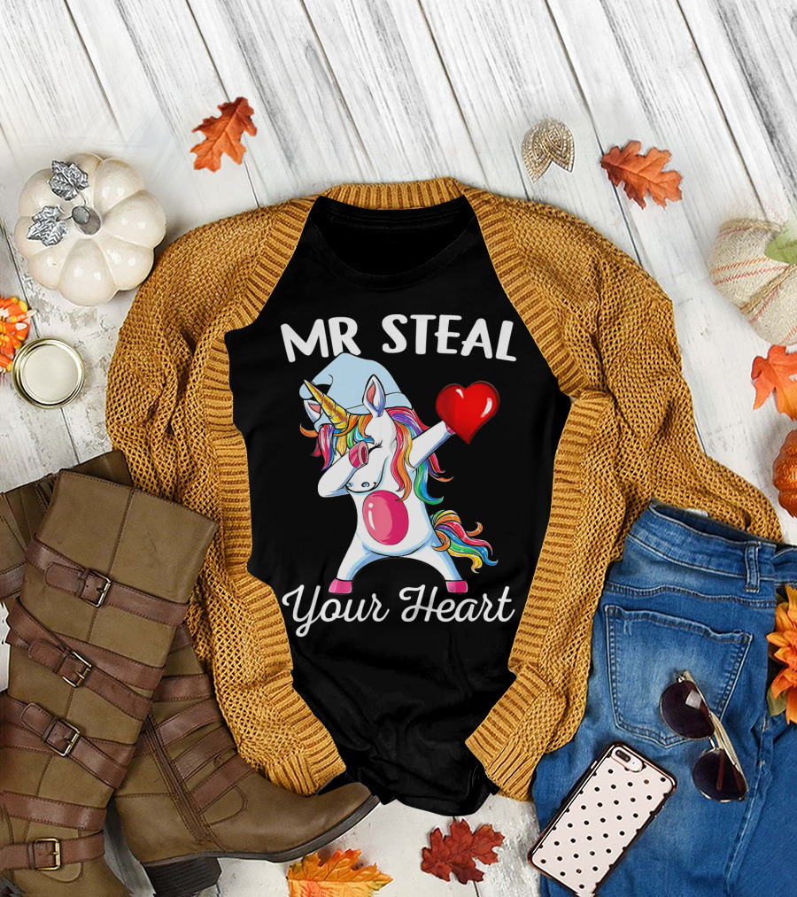 MR Steal Your Heart Dabbing Unicorn T-Shirt