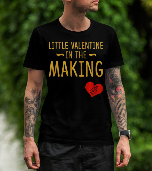 Little Valentine In The Making Heartbeat Heart T-Shirt