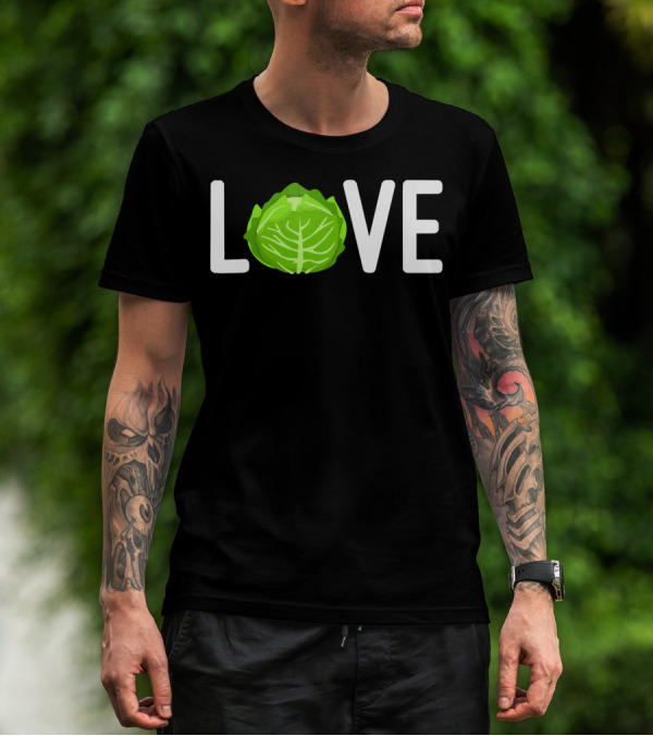 Love Cabbage Eating Clean Vegetarian Food T-Shirt