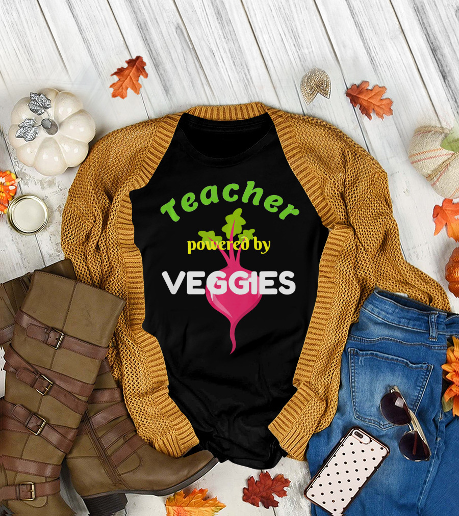 Teacher Powered By Veggies T-Shirt