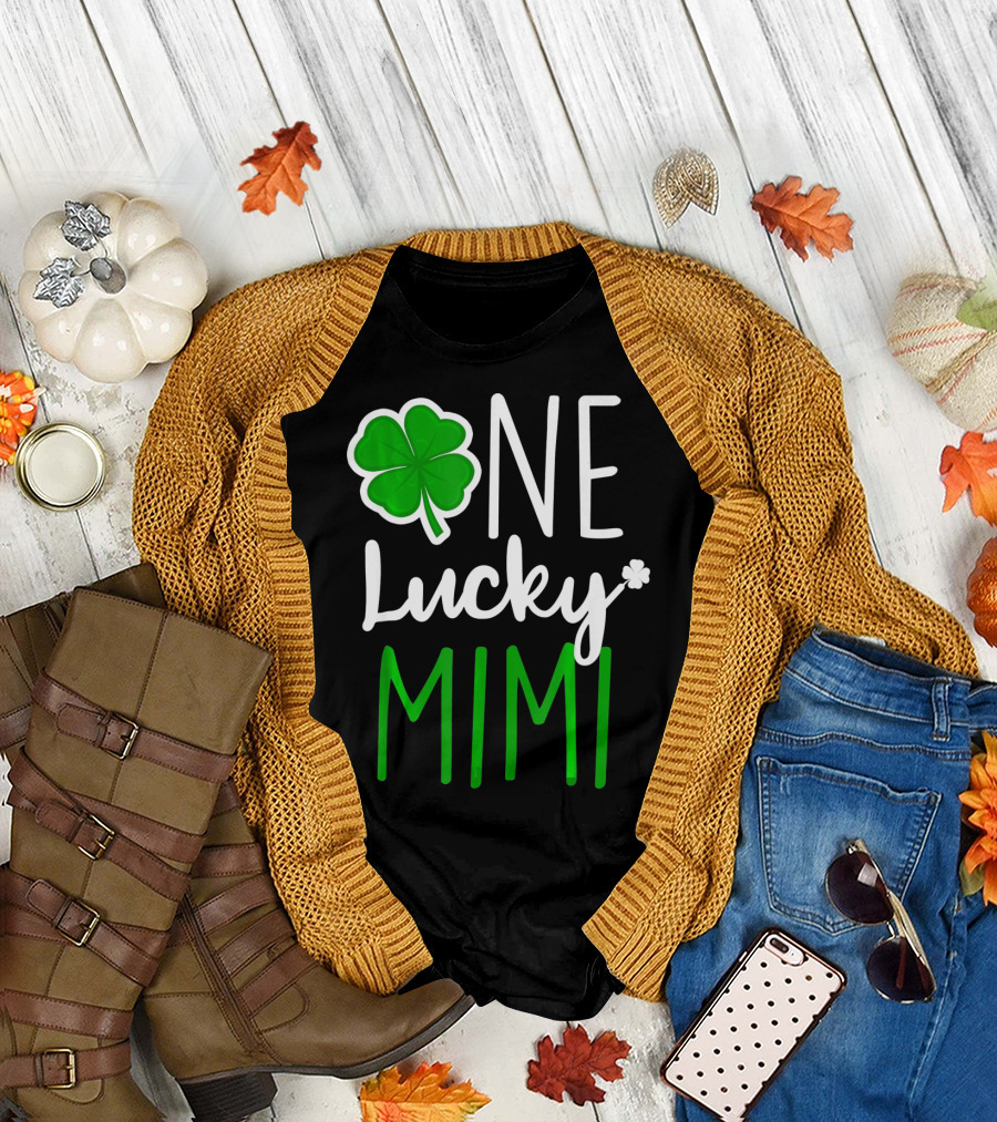 One Lucky Mimi St Patricks Day Shamrock T-Shirt