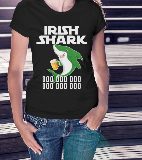 Irish Shark Doo Doo Doo With Beer Mug T-Shirt