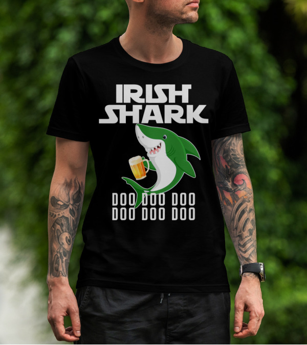 Irish Shark Doo Doo Doo With Beer Mug T-Shirt