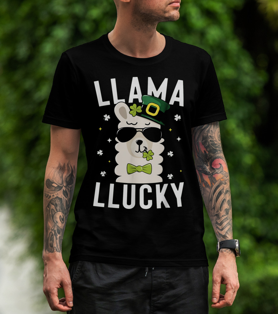 Llama Lucky St Patricks Day Kids T-Shirt