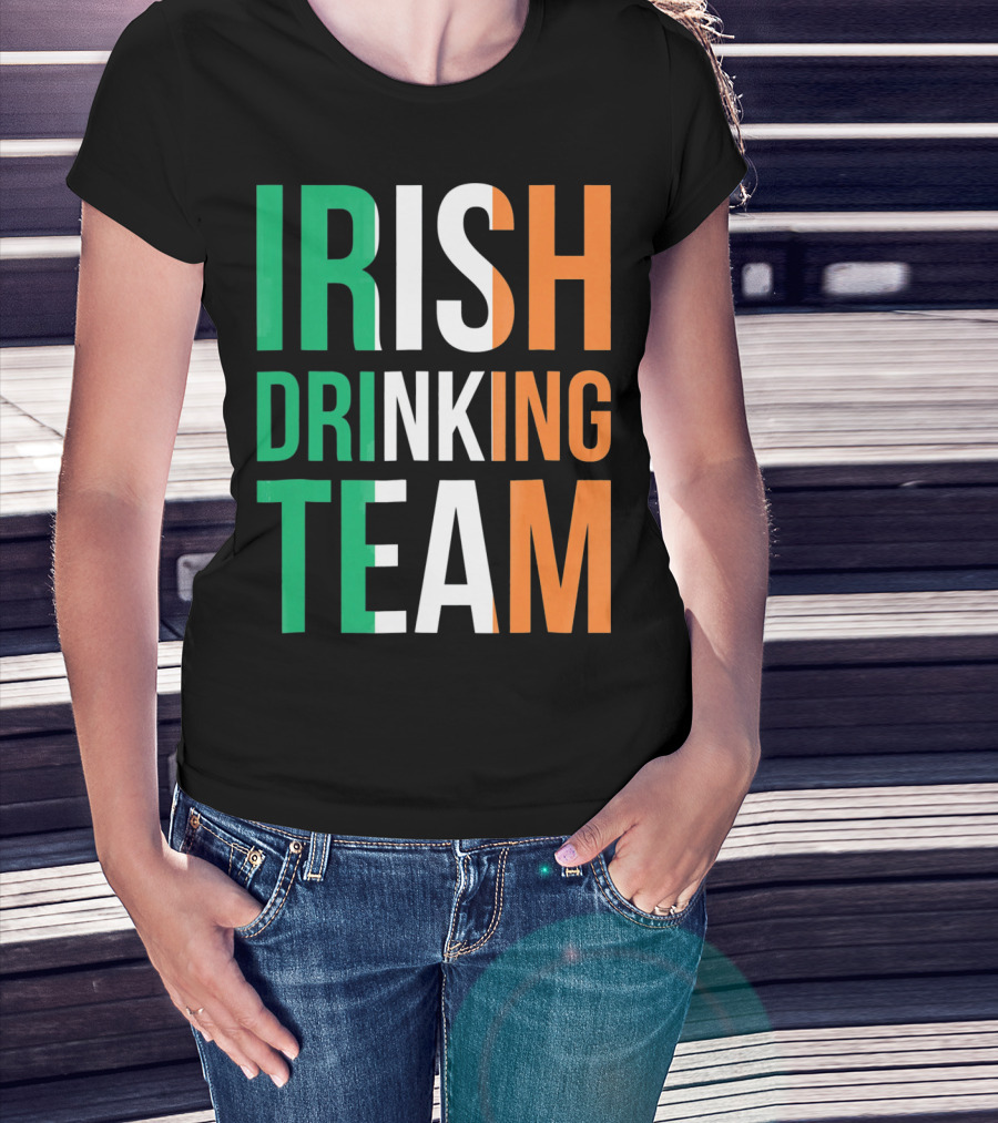Irish Drinking Team Ireland Green White Orange T-Shirt
