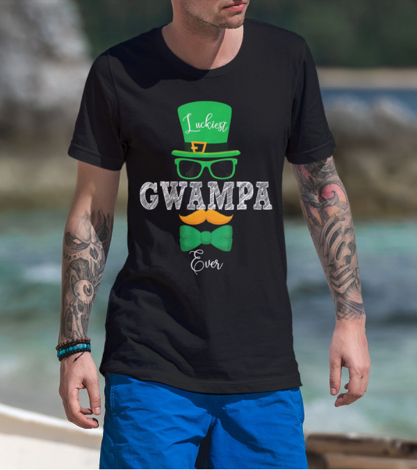 Luckiest Gwampa Ever Leprechaun St Patrick's Day T-Shirt