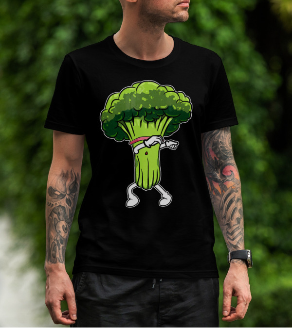 Broccoli Dabbing Meme Funny Dance Veggie Trend T-Shirt