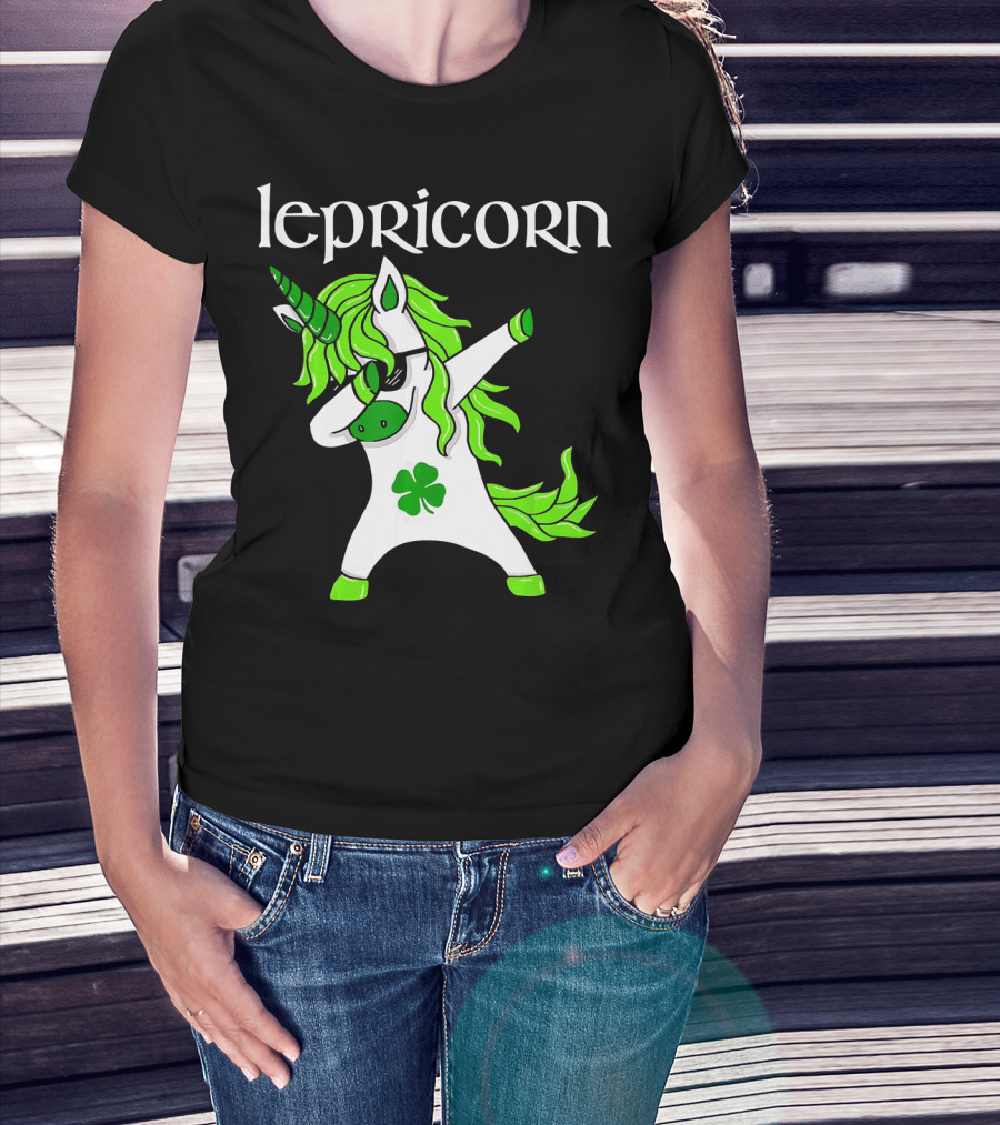 Dabbing Leprechaun Unicorn Lepricorn Funny St. Patricks T-Shirt