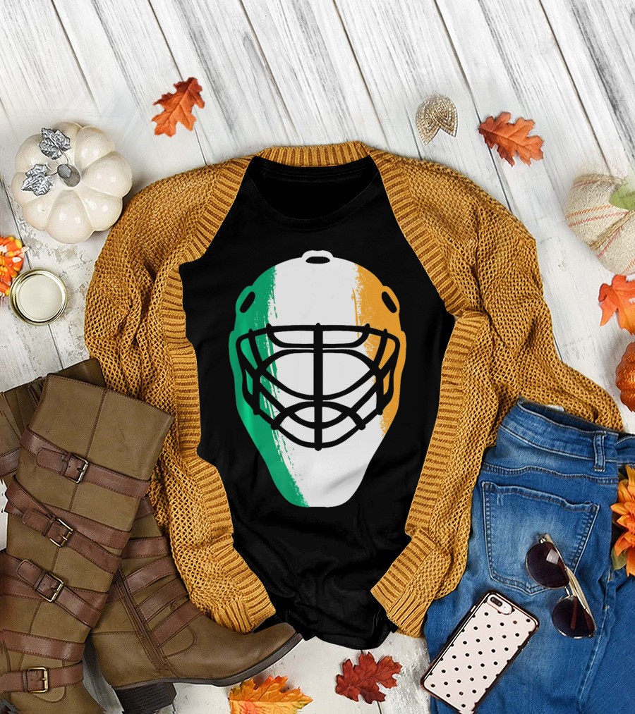 St Patricks Day Irish Hockey Mask T-Shirt