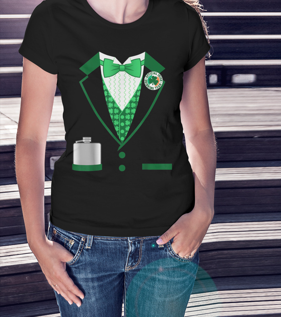 Mens St. Patricks Day Costume Official Irish Drinking Team Funny Iris T-Shirt