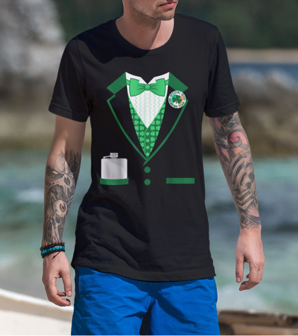 Mens St. Patricks Day Costume Official Irish Drinking Team Funny Iris T-Shirt