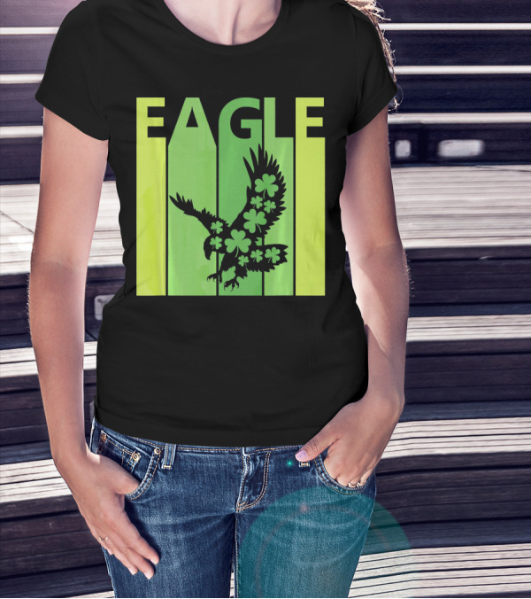 Lucky Irish Shamrock Eagle St Patricks Day T-Shirt