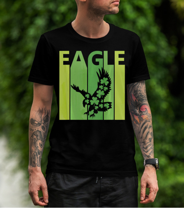 Lucky Irish Shamrock Eagle St Patricks Day T-Shirt