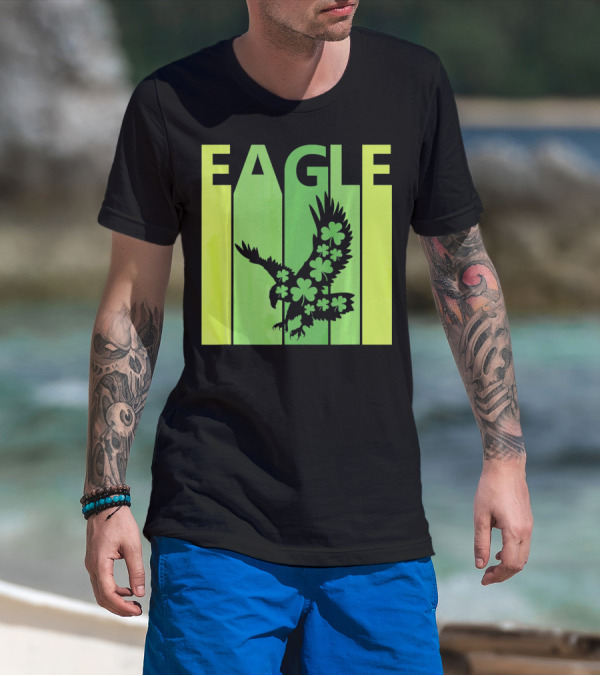 Lucky Irish Shamrock Eagle St Patricks Day T-Shirt