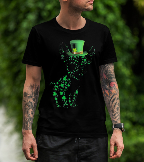 Happy St. Patrick's Day Chihuahua Lucky Shamrock Hat T-Shirt