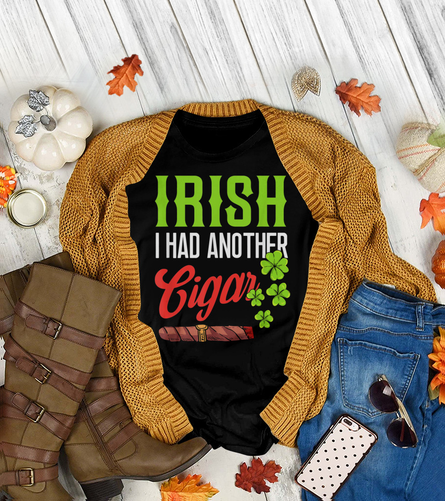 Irish I Had Another Cigar Clover Luck T-Shirt