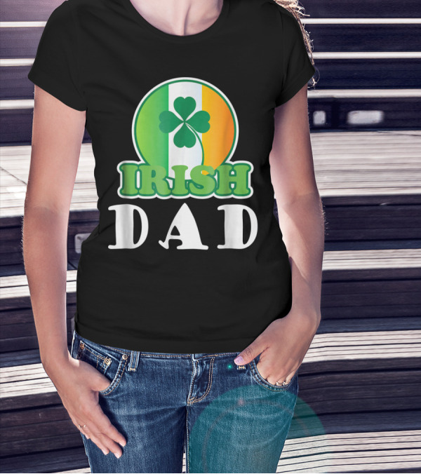 Irish Dad Clover Flag T-Shirt