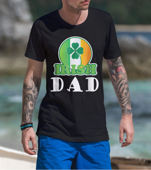 Irish Dad Clover Flag T-Shirt