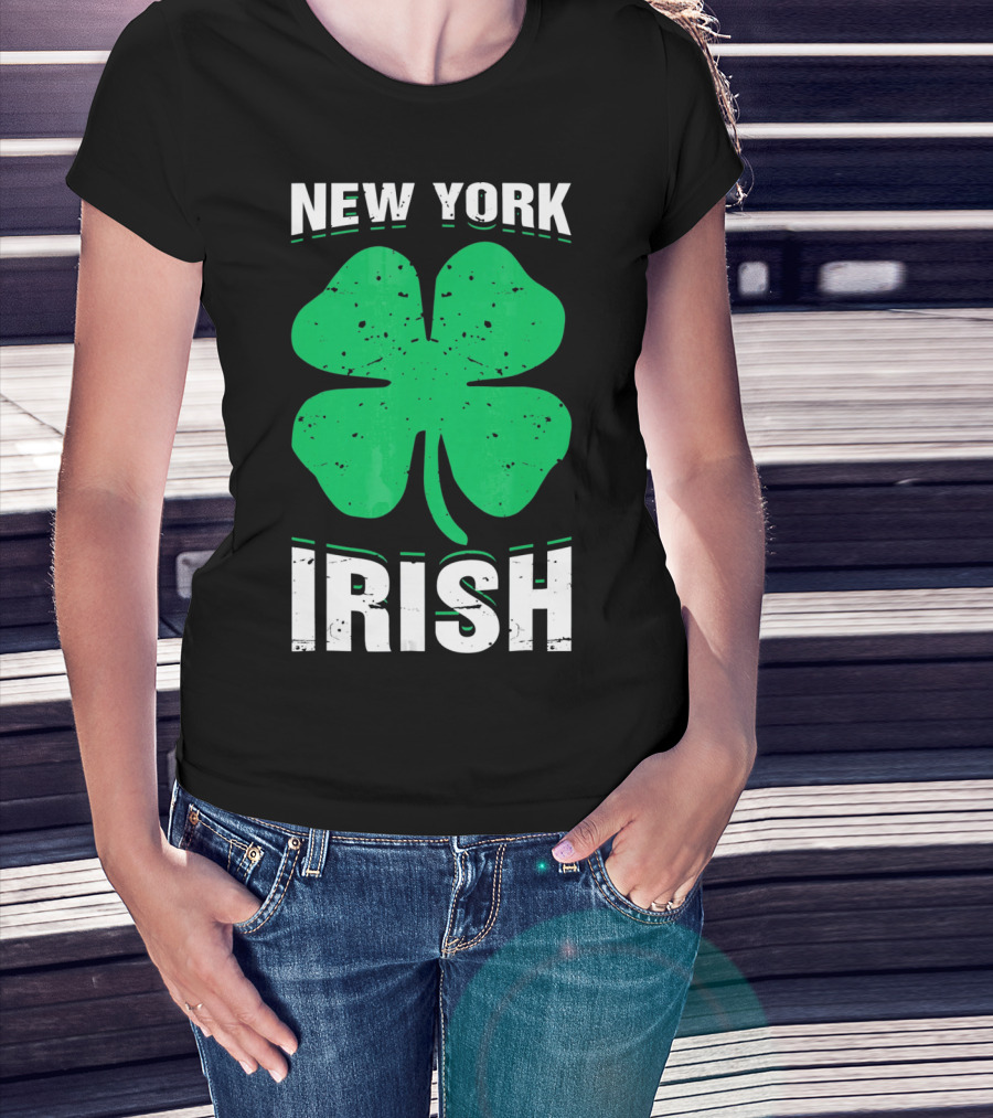 New York Irish Shamrock St Patricks Day T-Shirt