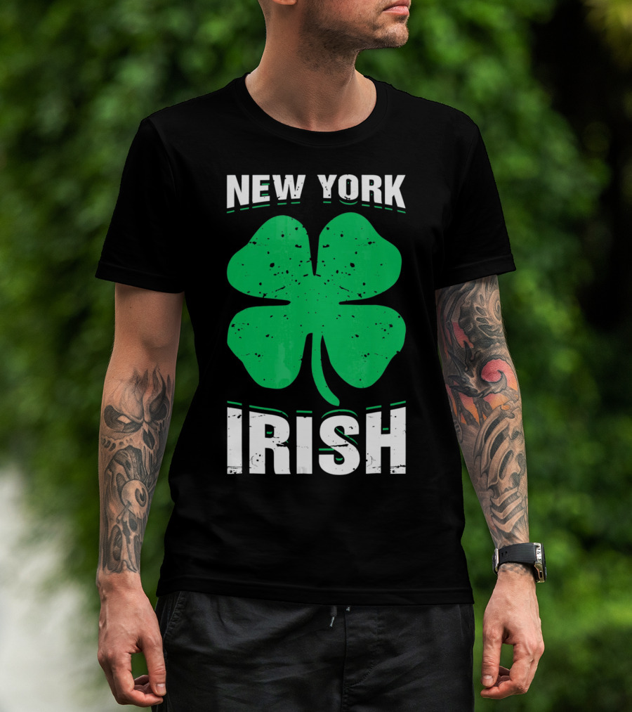 New York Irish Shamrock St Patricks Day T-Shirt