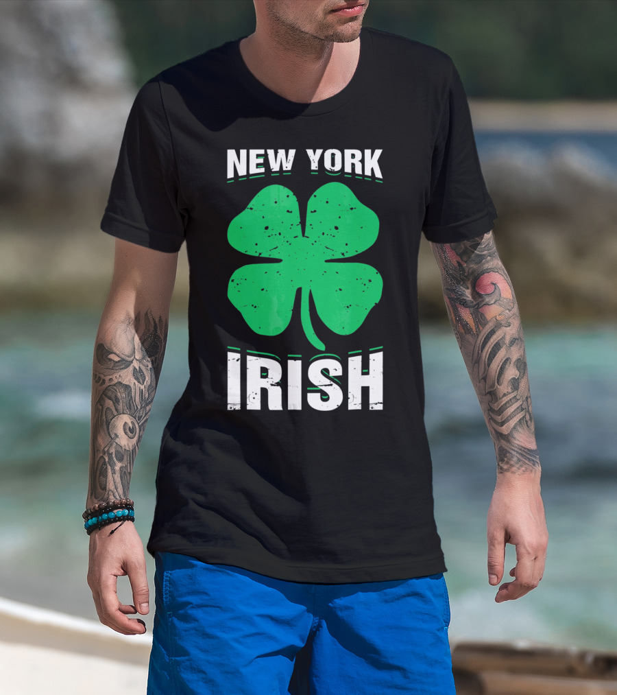 New York Irish Shamrock St Patricks Day T-Shirt