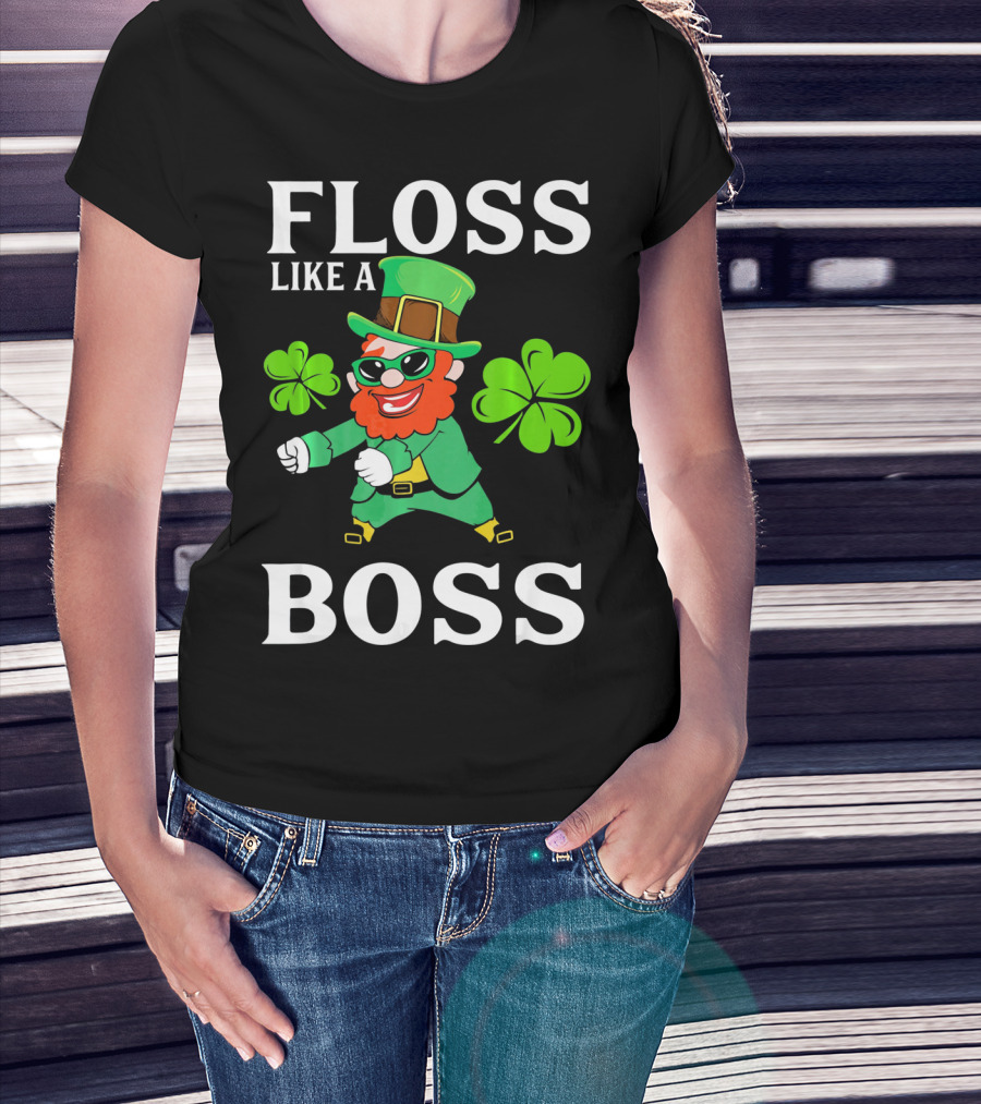 Floss Like A Boss St Patrick's Day Leprechaun T-Shirt