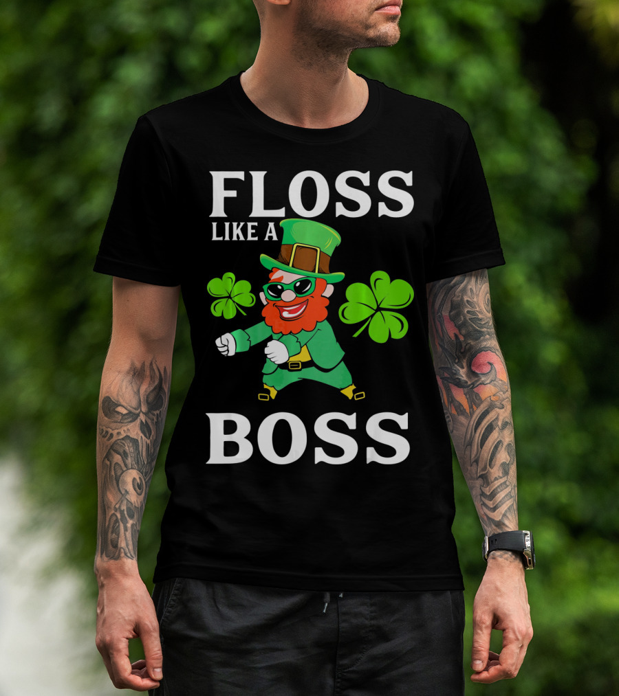 Floss Like A Boss St Patrick's Day Leprechaun T-Shirt