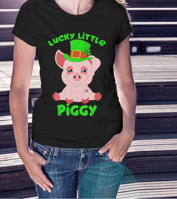 Lucky Little Piggy St Patricks Day For Pig Lover Luck T-Shirt