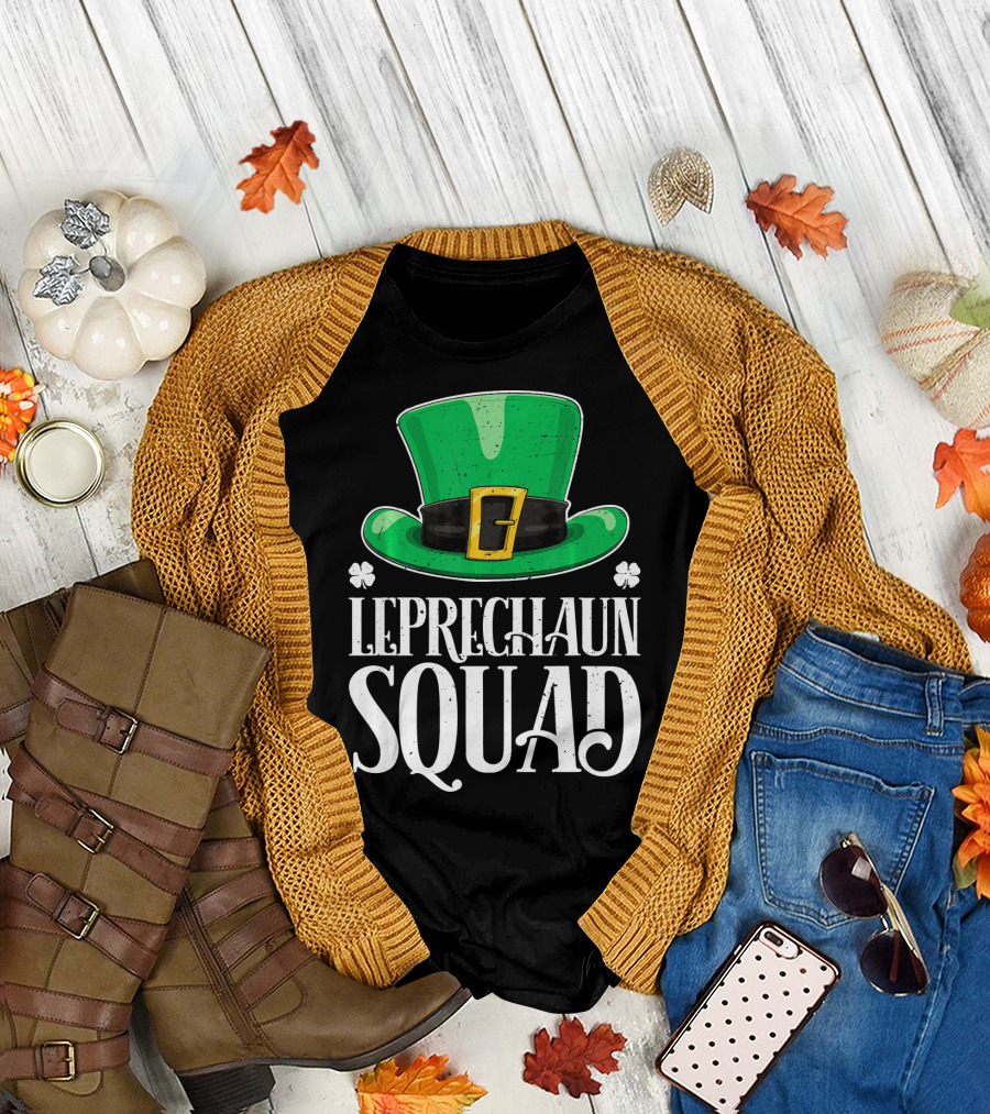 Leprechaun Squad St. Patrick's Day Irish Hat T-Shirt