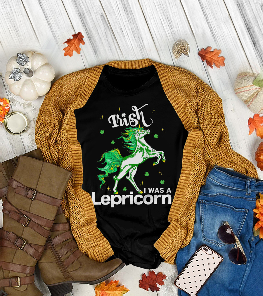 Irish I Was A Lepricorn Unicorn St Patrick's Day Fantasy T-Shirt