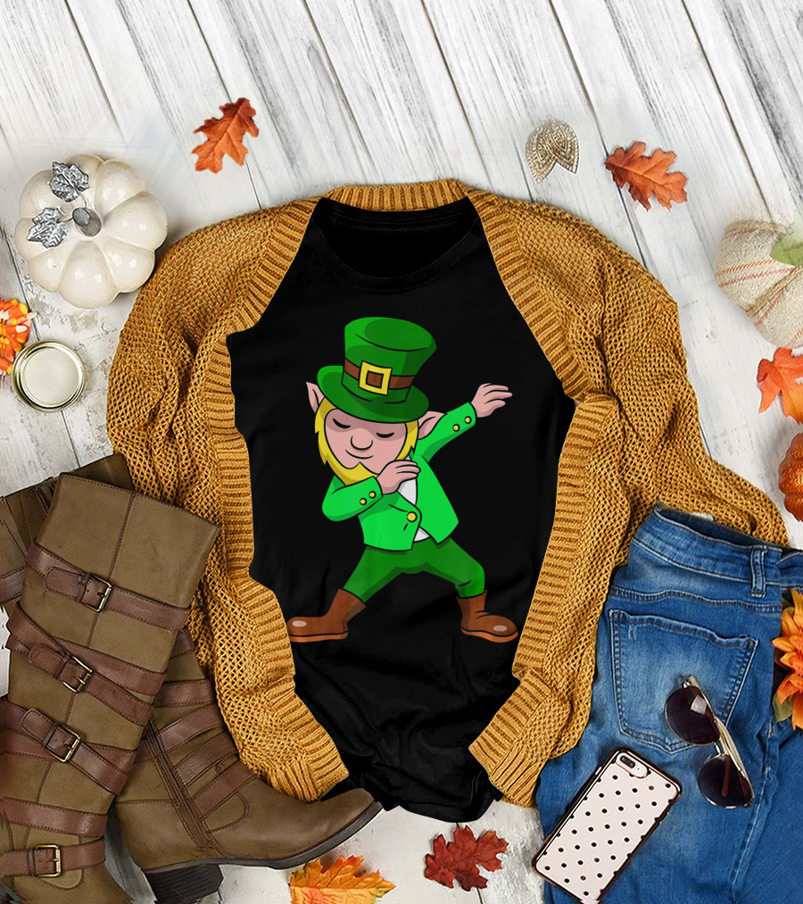 St Patricks Day Funny Dabbing Leprechaun T-Shirt