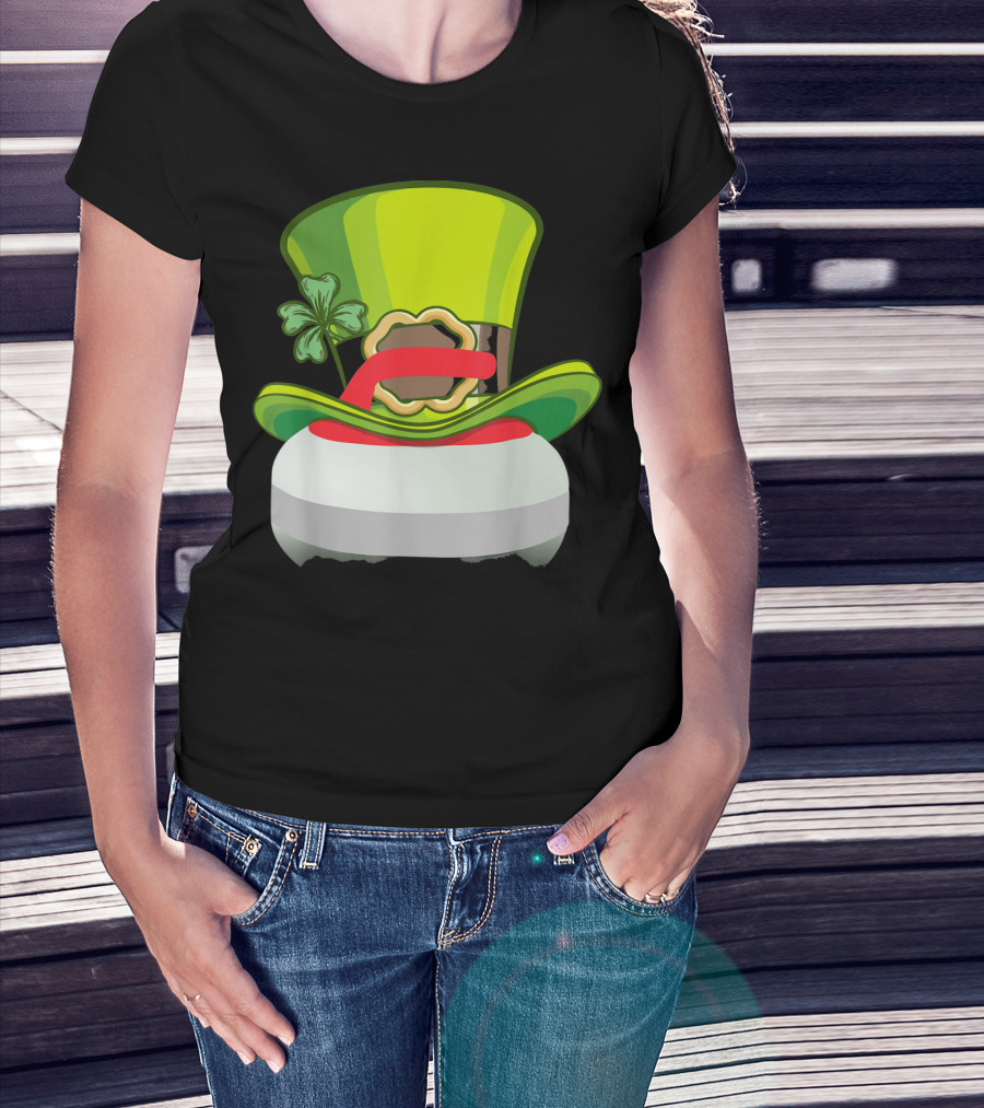 Leprechaun Curling Irish Hat Shamrock T-Shirt