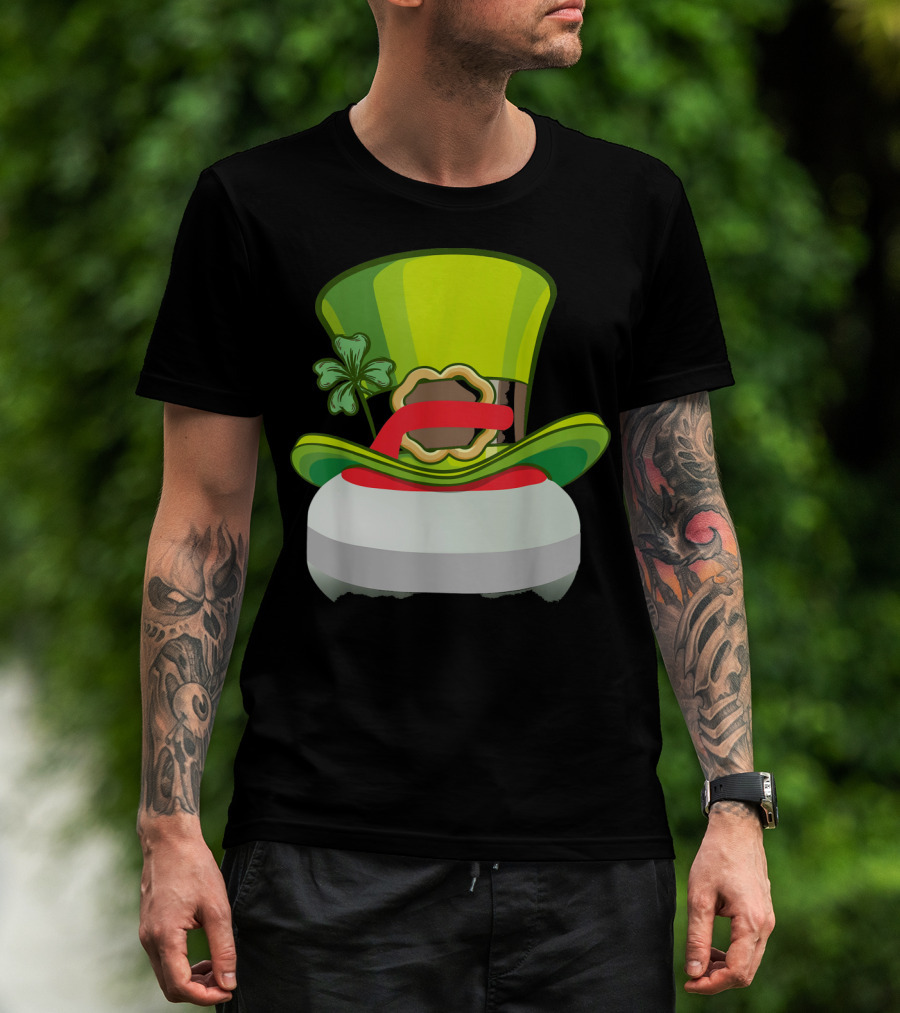 Leprechaun Curling Irish Hat Shamrock T-Shirt