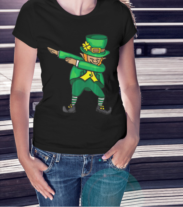 Dabbing Leprechaun Cute St. Pats Day Irish Dance T-Shirt