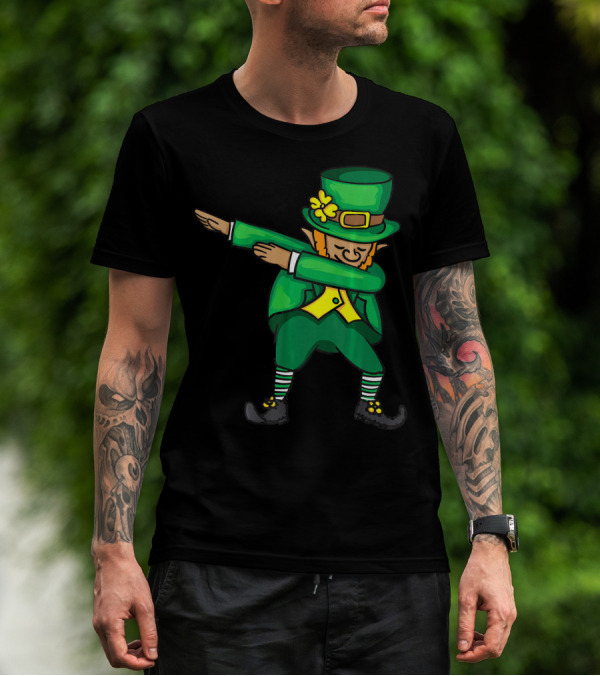 Dabbing Leprechaun Cute St. Pats Day Irish Dance T-Shirt