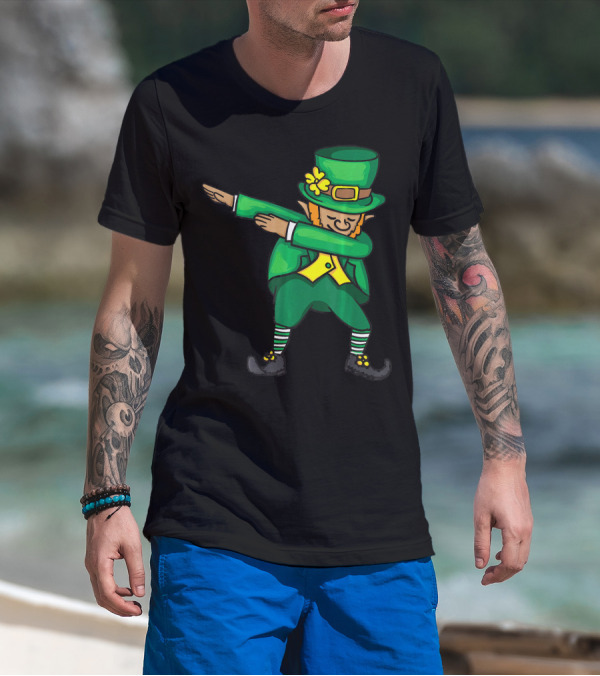 Dabbing Leprechaun Cute St. Pats Day Irish Dance T-Shirt