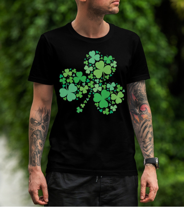 Shamrocks Clover Design St. Patricks Day T-Shirt