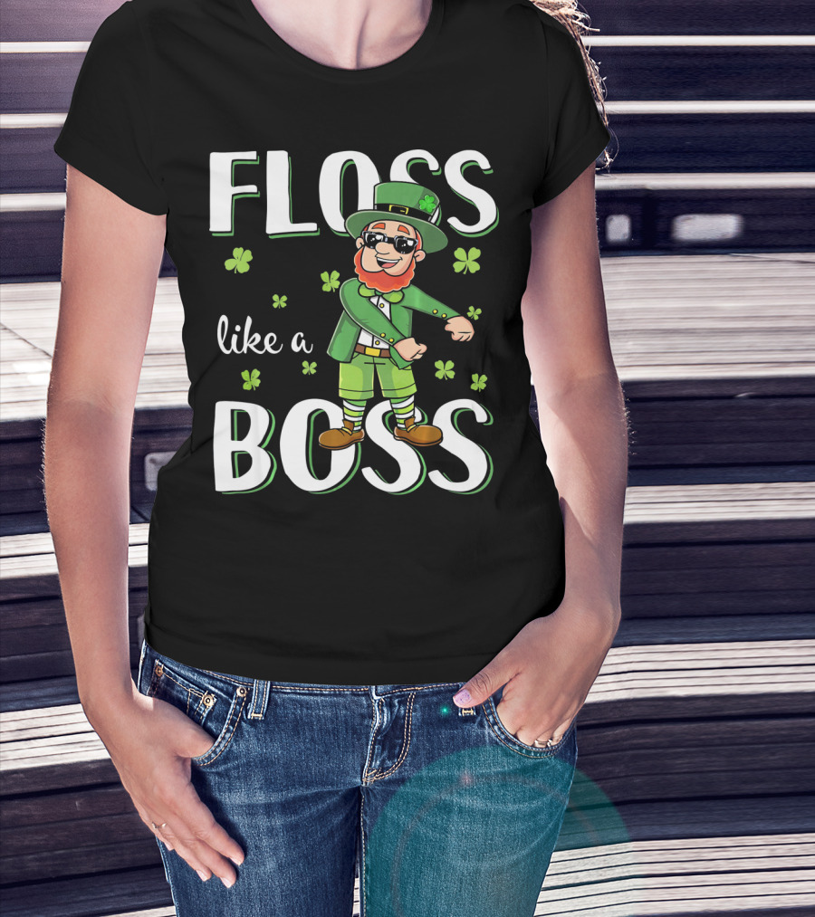 FLOSS LIKE A BOSS FLOSSING LEPRECHAUN T-Shirt