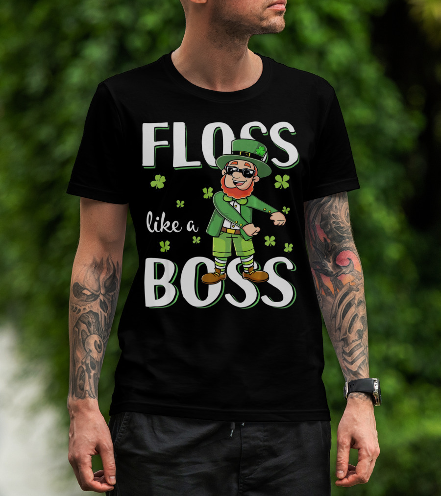 FLOSS LIKE A BOSS FLOSSING LEPRECHAUN T-Shirt