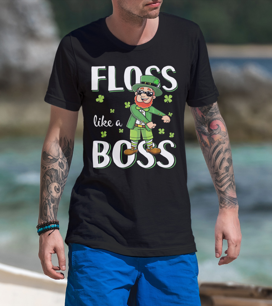 FLOSS LIKE A BOSS FLOSSING LEPRECHAUN T-Shirt