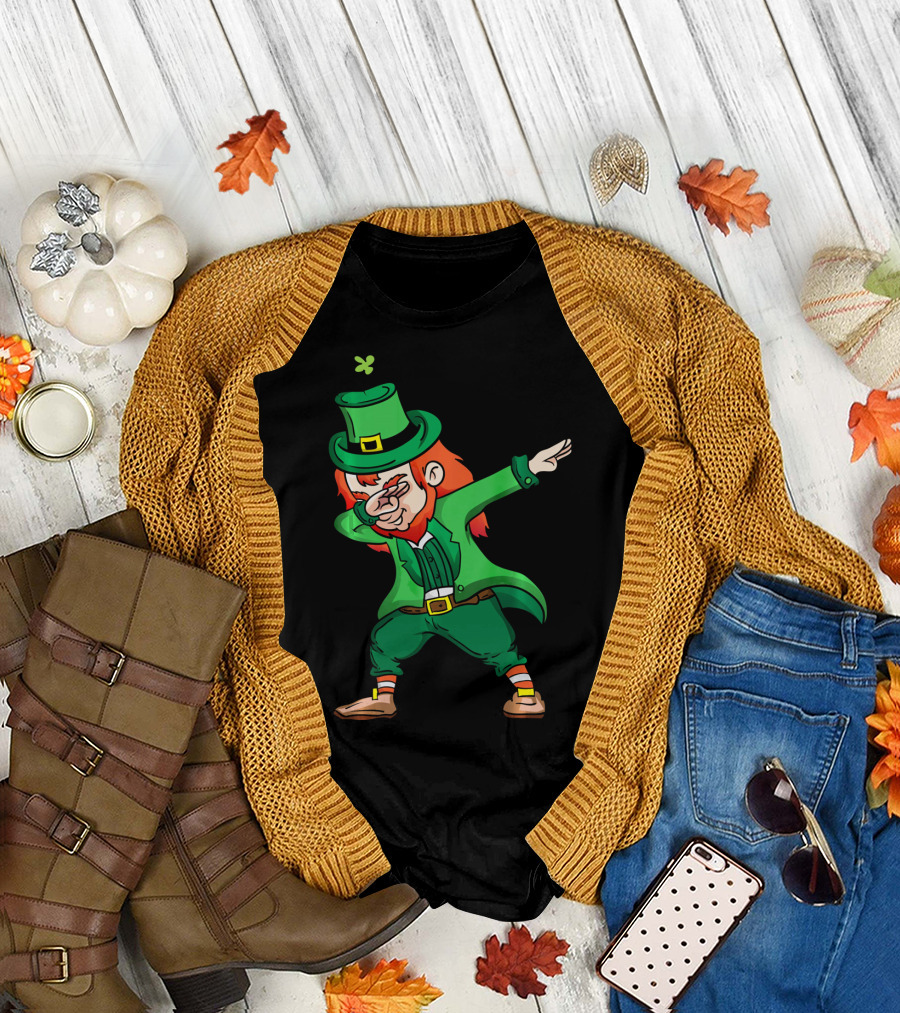 Drink And Dab With Dabbing Leprechaun St. Patrick's Day Fun T-Shirt