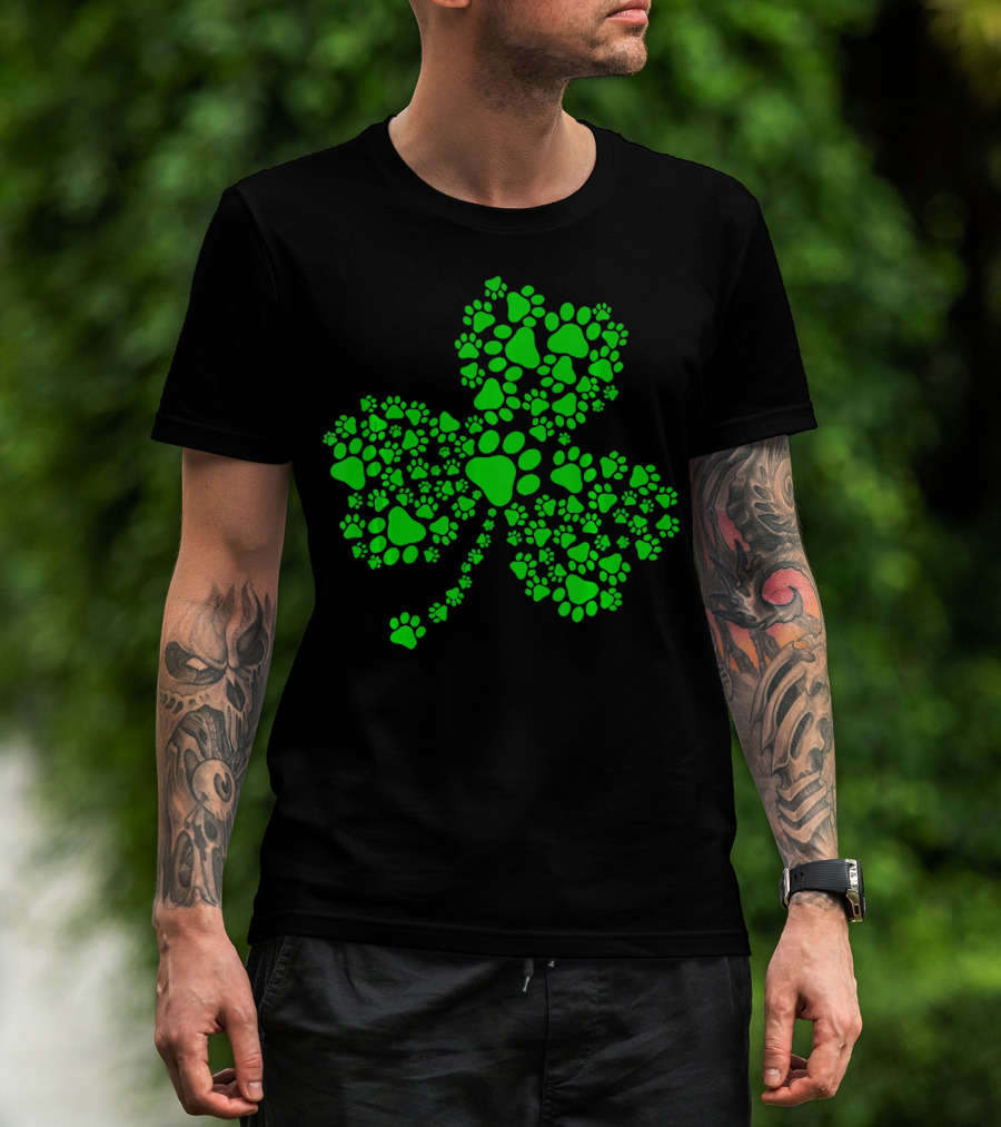 Clover Paw Dog Shamrock T-Shirt