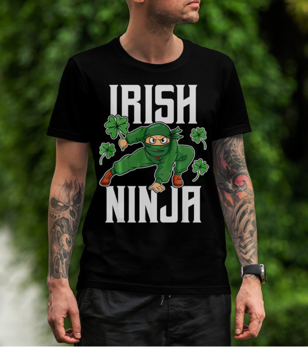 Irish Ninja Shamrock Warrior Awesome T-Shirt