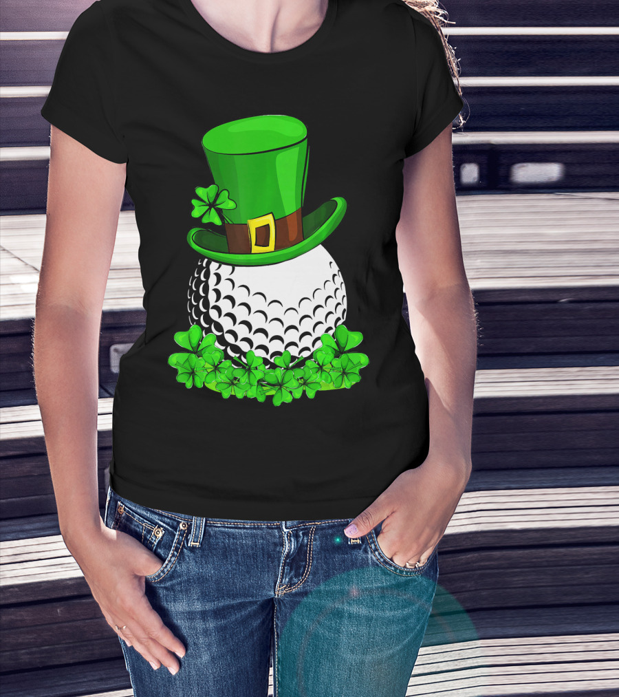 Leprechaun Hat Shamrock Golf St Patricks T-Shirt