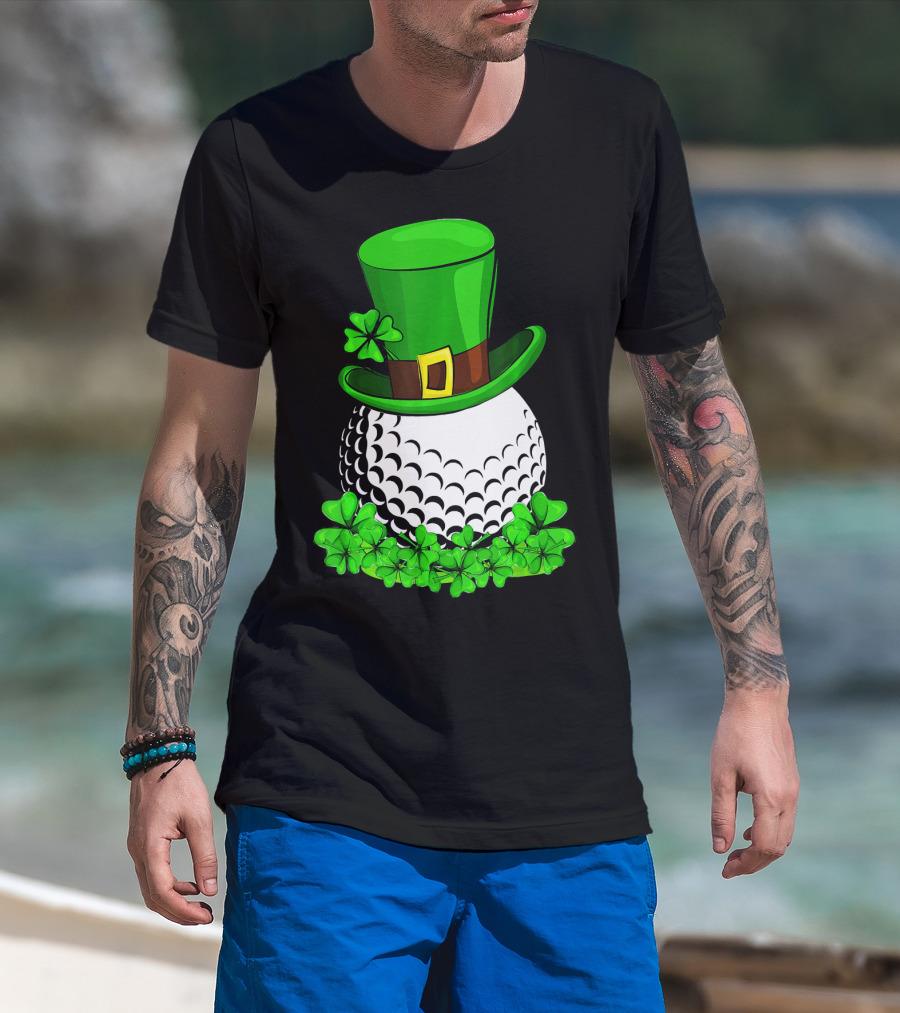 Leprechaun Hat Shamrock Golf St Patricks T-Shirt