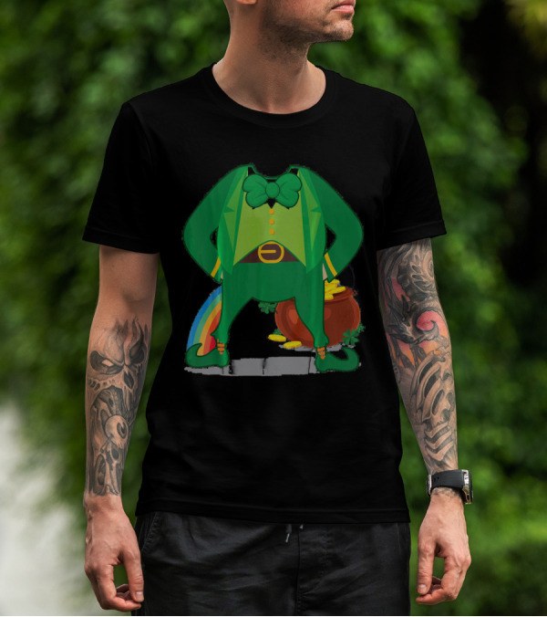 Leprechaun Costume Funny Paddy's Pot Of Gold Rainbow T-Shirt